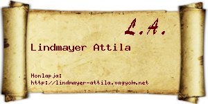 Lindmayer Attila névjegykártya