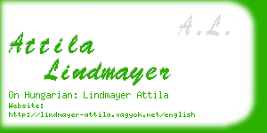 attila lindmayer business card